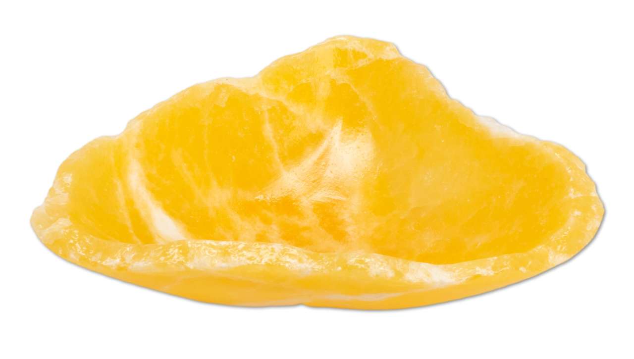 Orangencalcit - Calcit Schale - Edelstein - Mineralien - A Qualität #0273