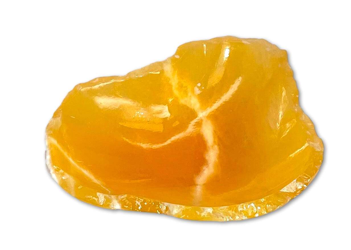 Orangencalcit - Calcit Schale - A Qualität #0274