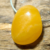 Noble Orange Calcite Tumbled Stone Gemstone Jewelry Pendant - A Quality #5514