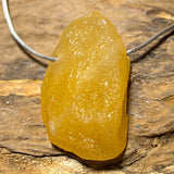 Orangencalcit Rohstein Edelstein Schmuck Ketten Anhänger - A Qualität #7426 - seelensteinchen