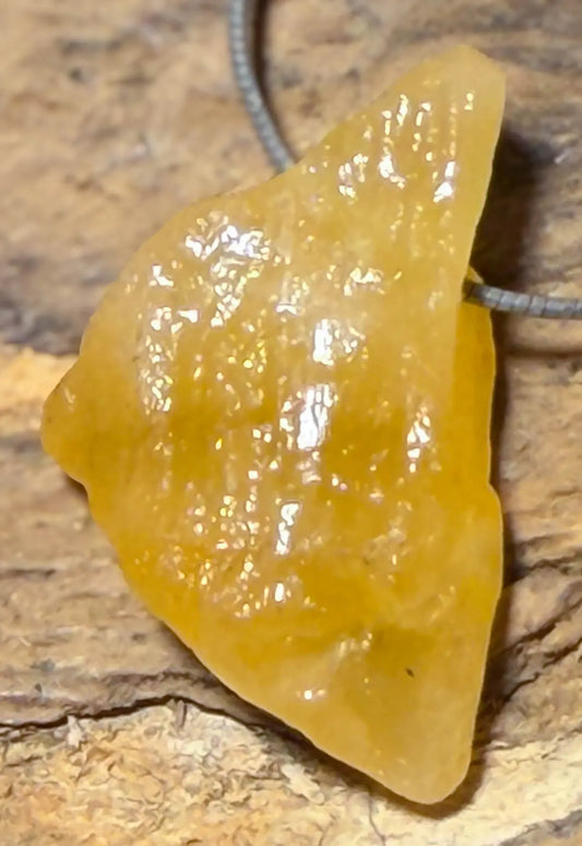 Orangencalcit Rohstein Edelstein Schmuck Ketten Anhänger - A Qualität #7426 - seelensteinchen