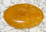 Orangencalcit - Seifenstein - Handschmeichler - Auflagestein - Palmstone - Massagestein - Edelstein - poliert #7099