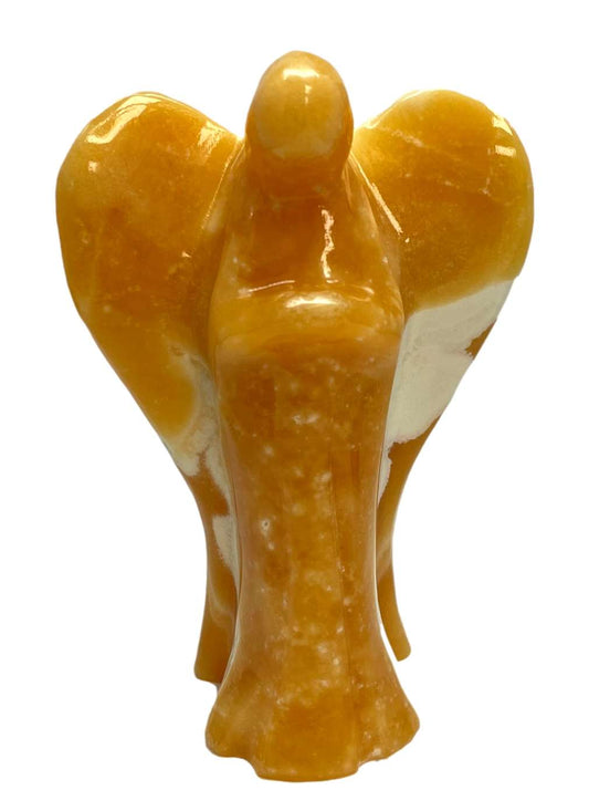 Orangencalcit Engel ca. 15cm - Edelstein Figur A Qualität #6316