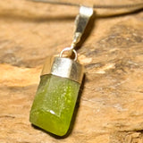 Peridot Edelstein Schmuck Ketten Anhänger - 925er Silber Öse #4010 - seelensteinchen
