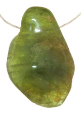 XXL Peridot Trommelstein Edelstein Schmuck Ketten Anhänger - A Qualität #6823