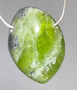 Peridot Trommelstein Edelstein Schmuck Ketten Anhänger - A Qualität #7096
