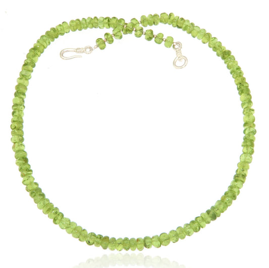 Peridot Edelstein Schmuck Kette - facettiert - Collier - 925er Silber #5127