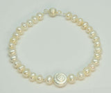 Süßwassser Perle Edelstein Armband - 925er Silber - #6079