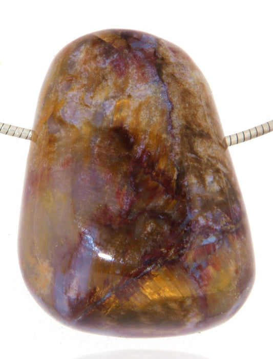 Pietersit Trommelstein Edelstein Schmuck Ketten Anhänger - A Qualität #0098