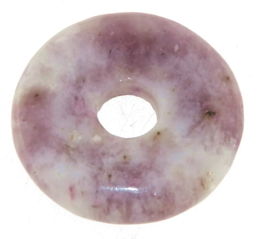 pink Turmalin Donut - PI Scheibe - Edelstein Schmuck Ketten Anhänger 30mm - A Qualität #7378