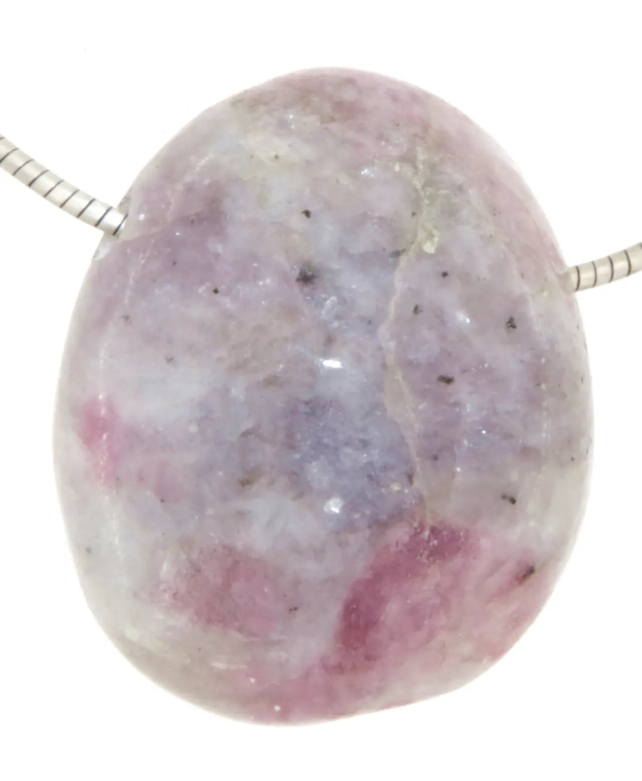 pink / rosa Turmalin Trommelstein Schmuck Ketten Anhänger - Edelstein A Qualität #5717