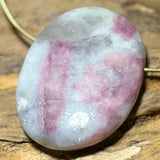 pink / rosa Turmalin Trommelstein Schmuck Ketten Anhänger - Edelstein A Qualität #6254