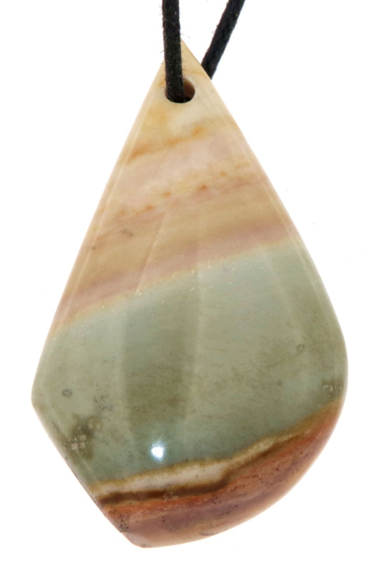 Polychrom Jaspis Trommelstein Edelstein Schmuck Ketten Anhänger - A Qualität #2422