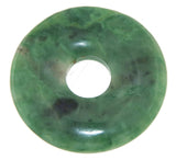 Prasem Donut - Pi Scheibe - Edelstein Schmuck Ketten Anhänger 30mm - A Qualität #5109