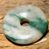 Prasem Donut Edelstein Schmuck Ketten Anhänger PI Scheibe - 40mm - seelensteinchen #5108