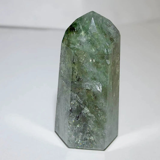 Prasiolith Spitze – Grüner Amethyst 70 mm, 80 g #8190