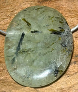 Prehnit mit Epidot Trommelstein Edelstein Schmuck Anhänger - A Qualität #5543