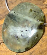 Prehnita con Epidota Piedra Rodada Gema Joya Colgante para Collar - Calidad A #5544 - seelensteinchen