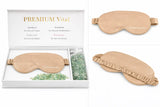 Aventurina PREMIUM Mascarilla de ojos de cristal vital - Mascarilla para ojos - Piedra preciosa - Almohada para ojos
