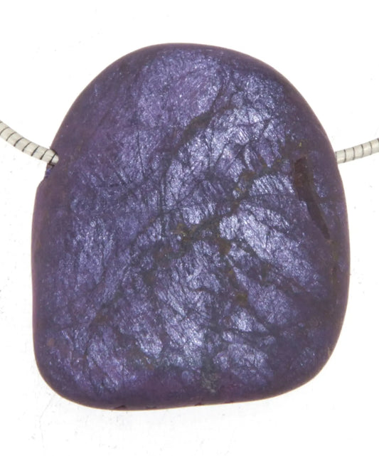 Purpurit Edestein Trommelstein Schmuck Ketten Anhänger - A Qualität #5046