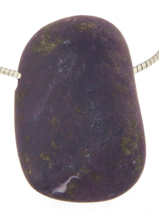 Purpurit Edestein Trommelstein Schmuck Ketten Anhänger - A Qualität #6253