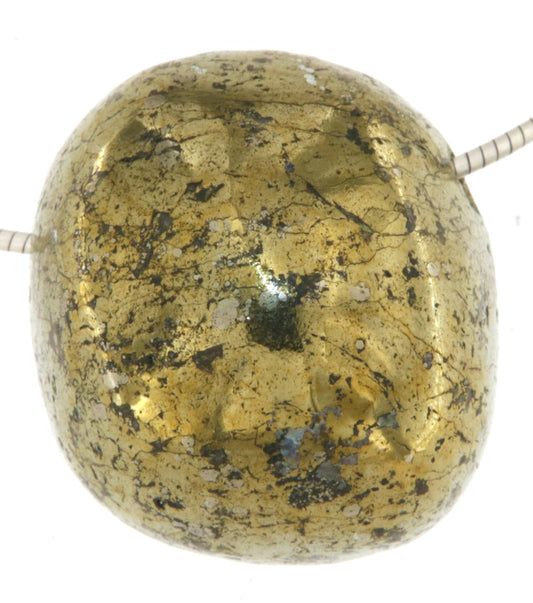 Pyrit - Chalkopyrit Trommelstein Edelstein Schmuck Ketten Anhänger - A Qualität #0486