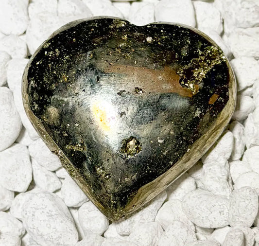 Pyrit Herz aus Peru - Handschmeichler - Mineralien - Edelstein - A Qualität #7307 - seelensteinchen