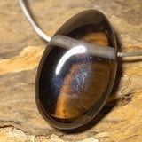 Cuarzo ahumado, piedra pulida, gema, colgante de collar - Calidad A #6033