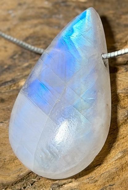 blauer Chalcedon Cabochon Trommelstein Edelstein Schmuck Anhänger - A Qualität #7144