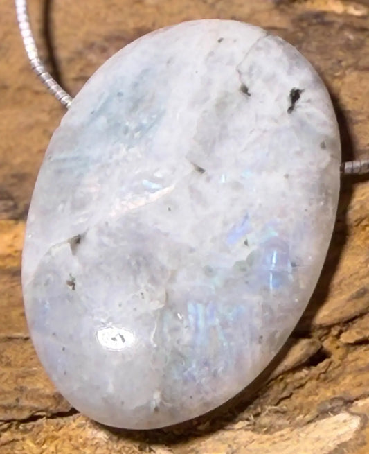 Regenbogenmondstein weißer Labradorit Trommelstein Schmuck Anhänger - Edelstein A Qualität #6255 - seelensteinchen
