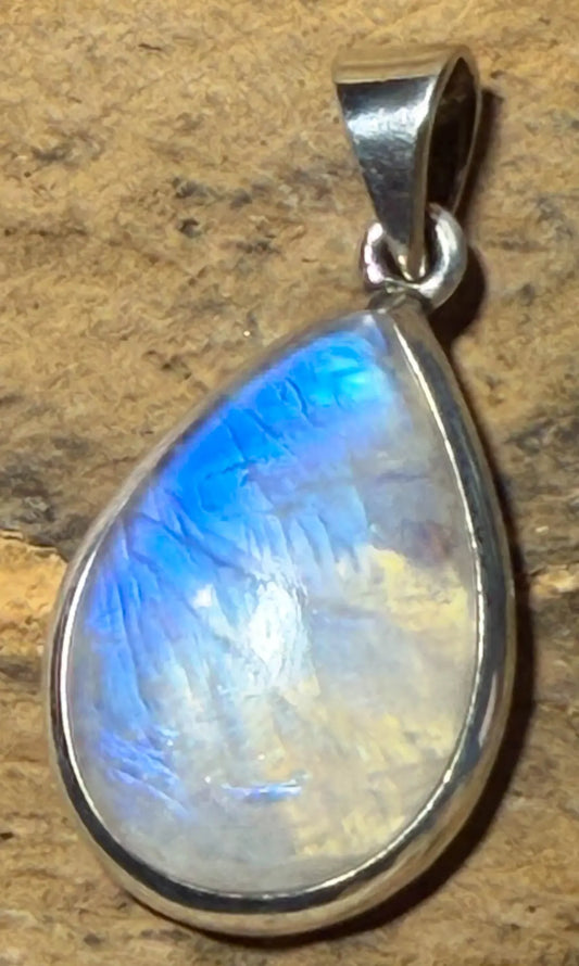 Regenbogenmondstein Edelstein Anhänger A Qualität - 925er Silber #5763 - seelensteinchen