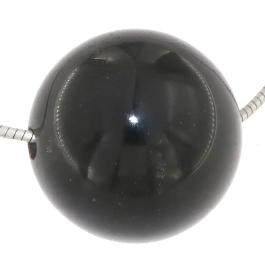 Regenbogen Obsidian Kugel Anhänger 18mm - Trommelstein Schmuck Ketten Anhänger - Edelstein A Qualität #7357