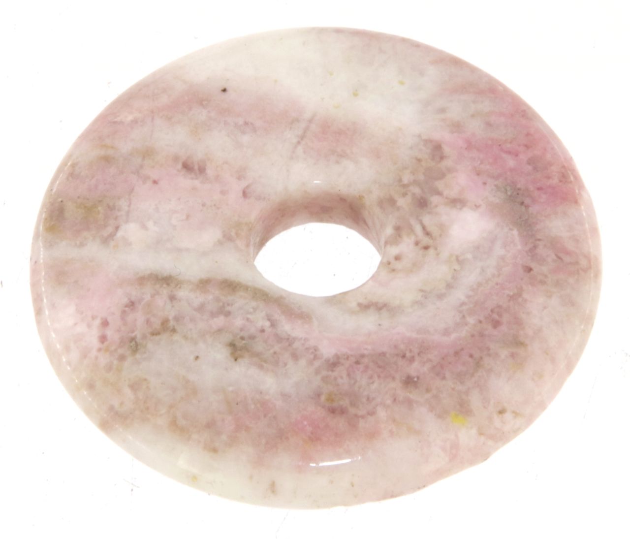 Rhodochrosit Donut - PI Scheibe - Edelstein Schmuck Anhänger 35mm - A Qualität #6372