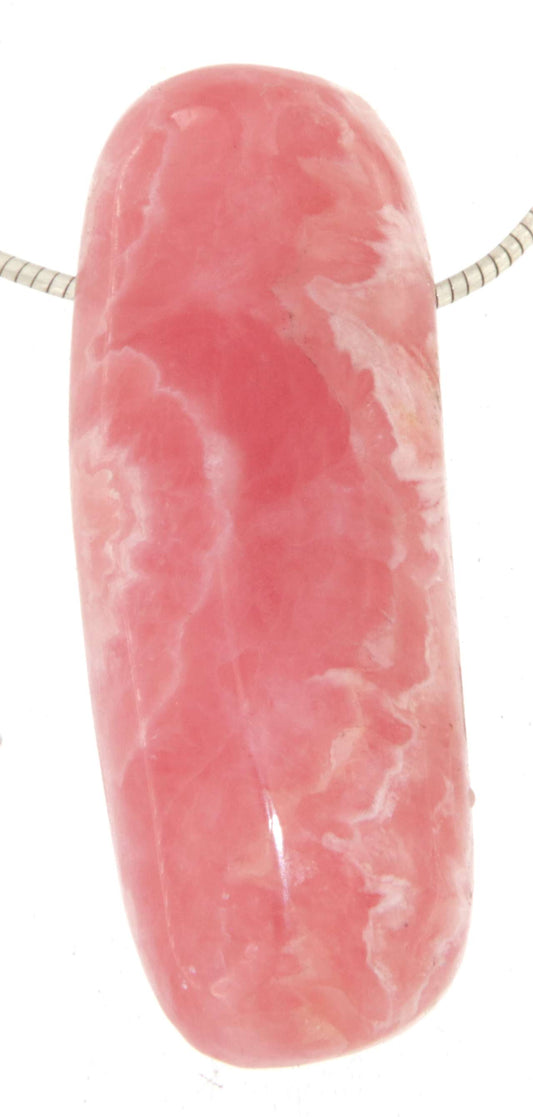 Rhodochrosit Trommelstein Edelstein Schmuck Ketten Anhänger - A Qualität #2853