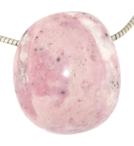 Rhodochrosit Trommelstein Schmuck Ketten Anhänger - Edelstein - Edelsteinanhänger #2858