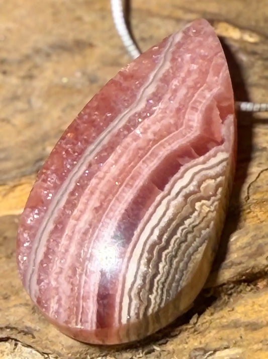 Rhodochrosit Trommelstein Edelstein Schmuck Ketten Anhänger - A Qualität #7084 - seelensteinchen