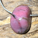Rhodonit Trommelstein Edelstein Schmuck Ketten Anhänger - A Qualität #5101