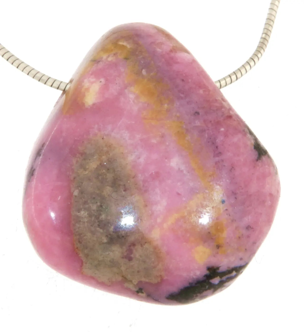 Rhodonit Trommelstein Edelstein Schmuck Ketten Anhänger - A Qualität #2588