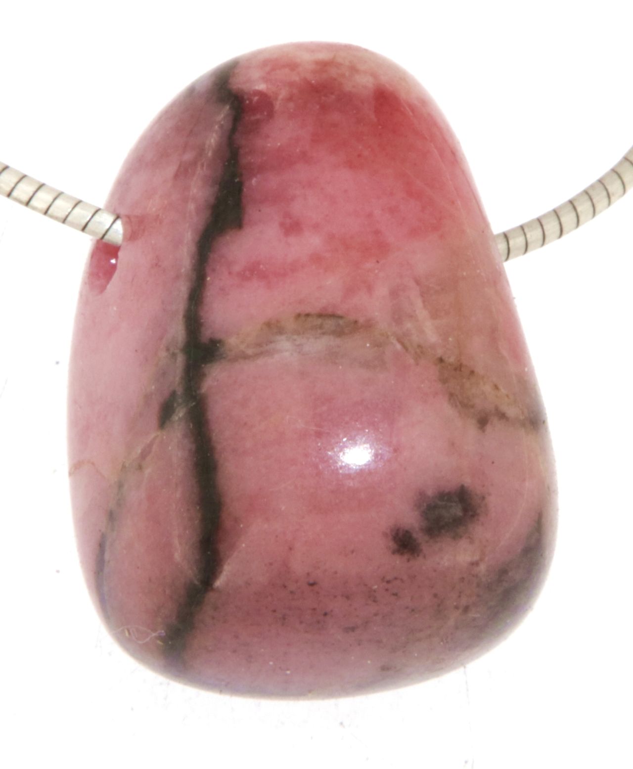 Rhodonit Trommelstein Edelstein Schmuck Ketten Anhänger - A Qualität #5101