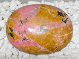 Rhodonit Seifenstein - Handschmeichler - Auflagestein - Massagestein 180g, poliert - Sonderqualität #6791
