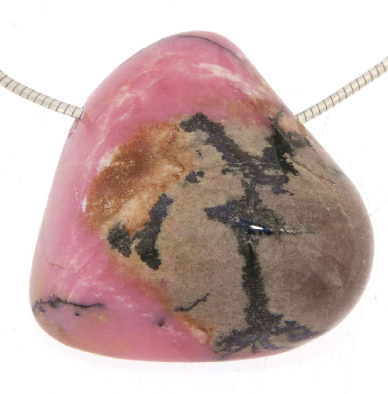 Rhodonit Trommelstein Edelstein Schmuck Anhänger - A Qualität - #5337