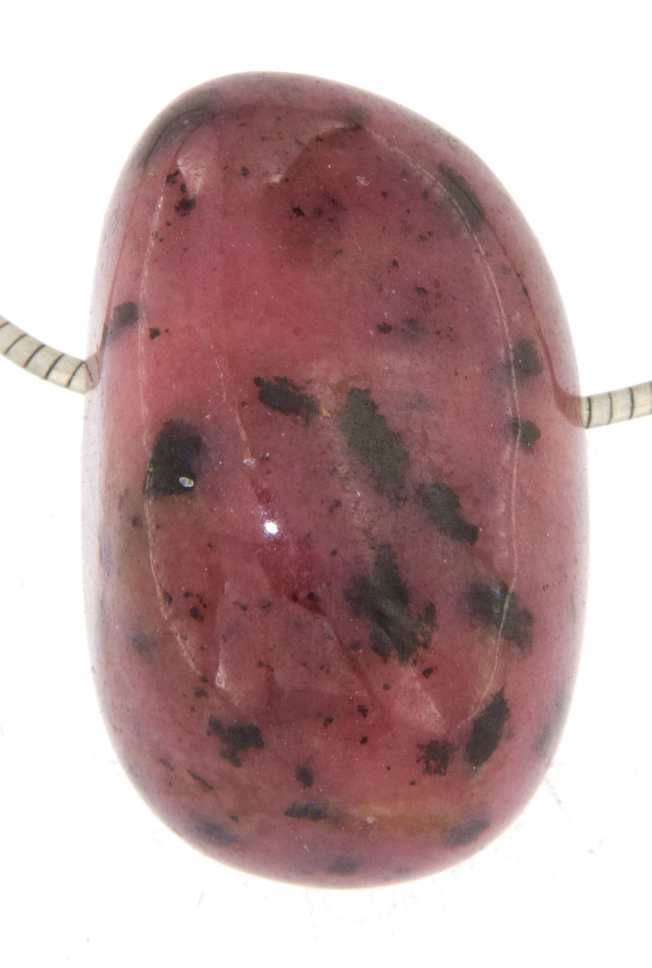 Rhodonit Trommelstein Edelstein Schmuck Ketten Anhänger - A Qualität #6464