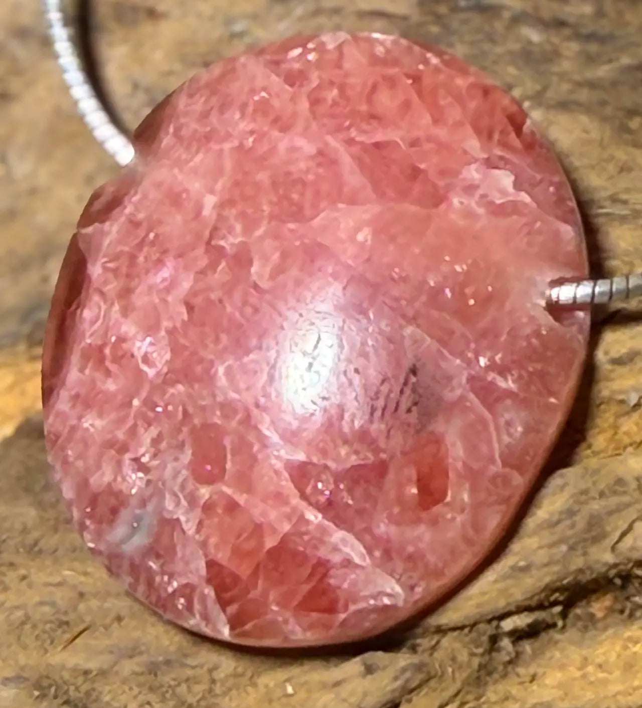 Rhodochrosit Trommelstein Edelstein Schmuck Ketten Anhänger - A Qualität #7083 - seelensteinchen