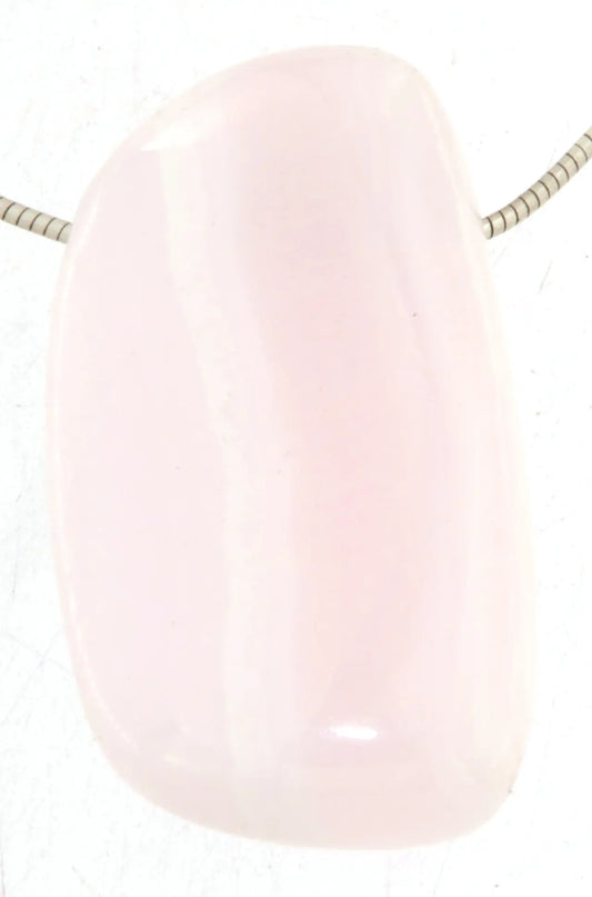 rosa Calcit Mangano Trommelstein Edelstein Schmuck Ketten Anhänger - A Qualität #0093