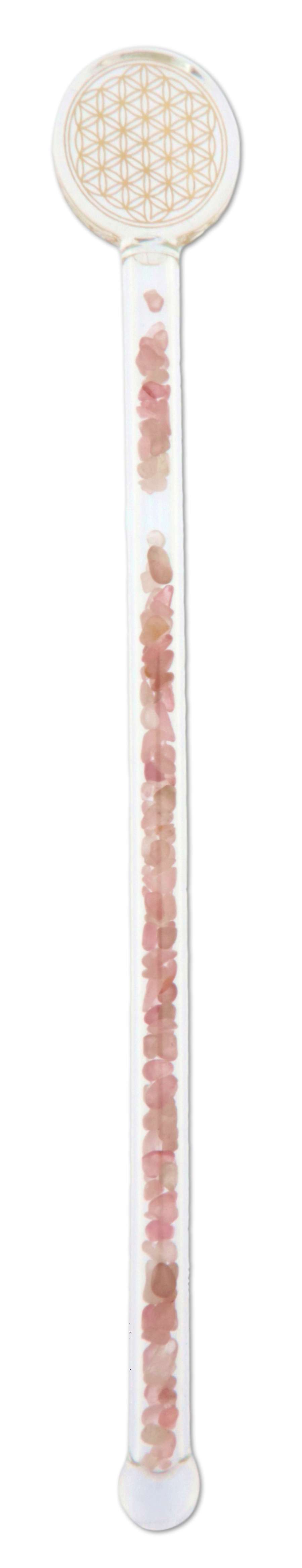 Edelsteinwasser Rosenquarz PREMIUM Vital Crystal Water Stick - Blume des Lebens - Wasseraufbereitung - seelensteinchen