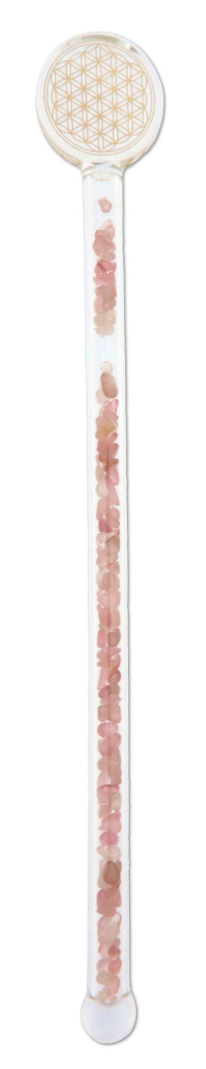 Edelsteinwasser Rosenquarz PREMIUM Vital Crystal Water Stick - Blume des Lebens - Wasseraufbereitung - seelensteinchen