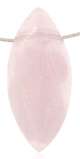 Colgante de cuarzo rosa elegante en forma de navette para collar, de calidad A #3076