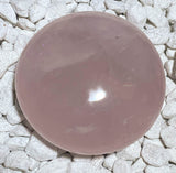 Piedra de jabón de cuarzo rosa - piedra para la palma de la mano - piedra para colocar - piedra de masaje, pulida - calidad especial #6809