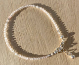 Rosenquarz facettiert Edelstein Schmuck Armband - 925er Silber - #6049