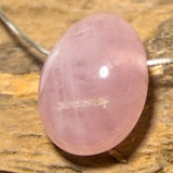Colgante de cuarzo rosa rodado, joya, colgante de cadena - Calidad A #5435 - seelensteinchen